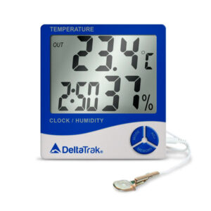 Termohigrómetro de montaje en pared Jumbo Display Deltatrak para laboratorio modelo 13309