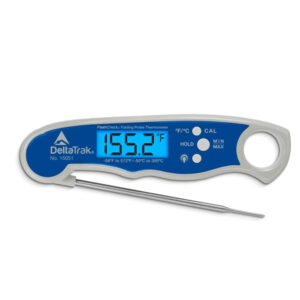 FlashCheck Termómetro de sonda plegable impermeable Min-Max Deltatrak para laboratorio modelo 15051